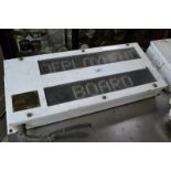 A Molyneaux Engineering, Matlock Ltd. message display system SW600 (WARWICK UP DOWN).