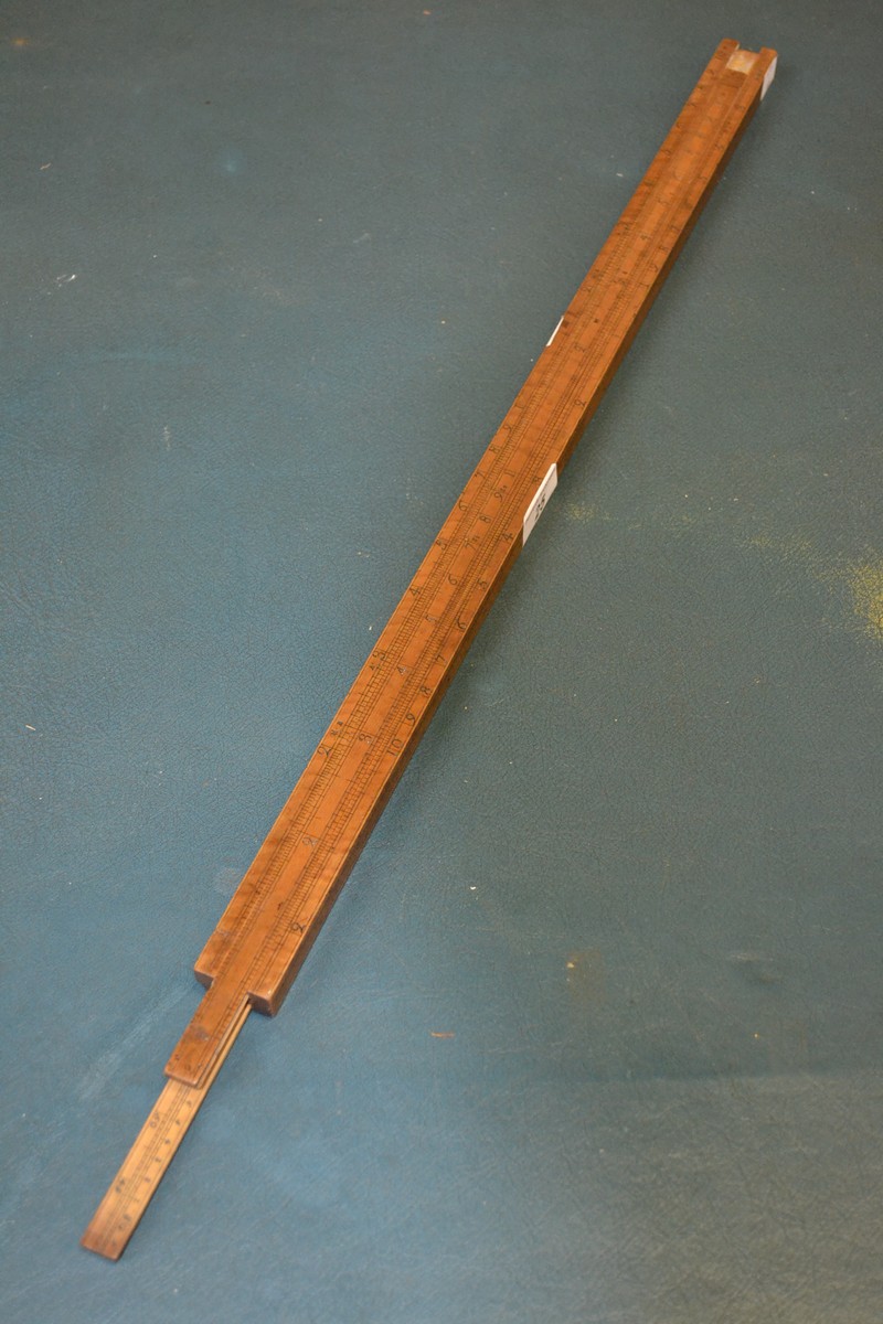 A 19th century 24" boxwood slide rule