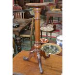 A Victorian mahogany tripod kettle stand, c.