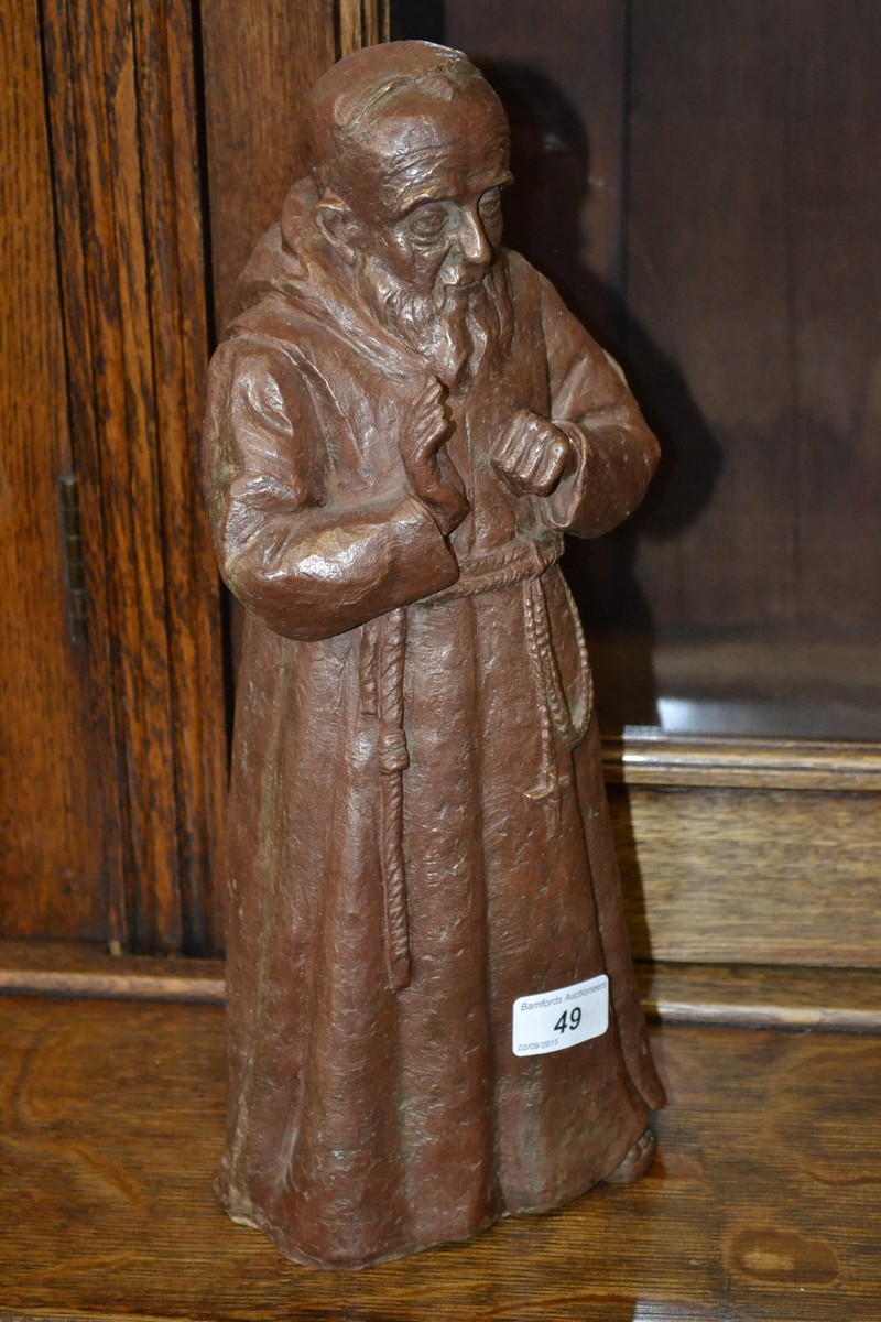 A figure of St Leopold Mandic by Elizabeth Koster