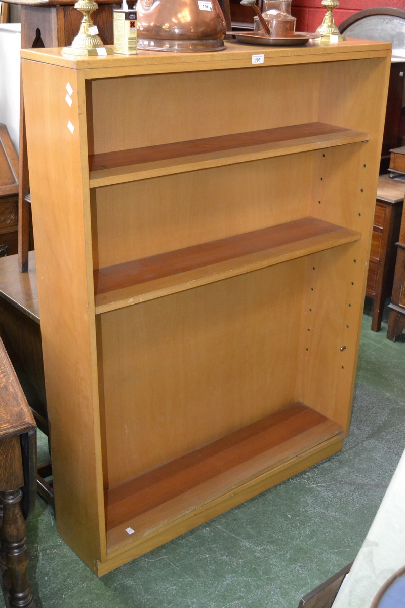 A reproduction modern bookcase.