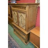 A Basic Witz furniture linen press,