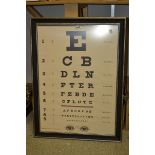 An optician's eye chart.