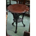 A Gaskell and Chambers cast iron pub table