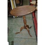 A George III oak tripod table c1800