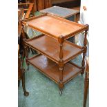 A Victorian three shelf buffet trolley