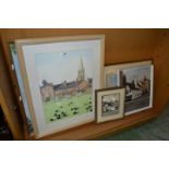 D. Peet Top farm Papplewick, oil on board, signed and framed; D.