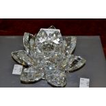 A Swarovski  crystal water lily candle holder,