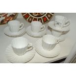 A Shelley 'Blanc de chine' ceramic six setting part coffee service,