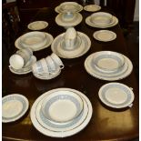A Royal Doulton counterpoint pattern part dinner and tea service for six