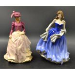 A Royal Doulton figure, Moonlight serenade HN4530 ; a Coalport figure Hyde park,