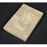 A Victorian mother of pearl visiting card case,