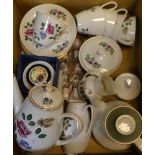 Ceramics - a Victorian teapot, milk, sugar,