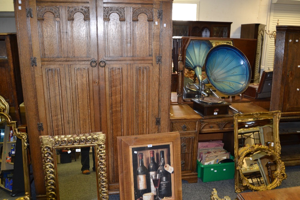 A mid 20th century Crown Ay oak bedroom suite comprising;  dressing table,