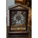 A Winterhalder and Hoffmeier mahogany eight day mantel clock