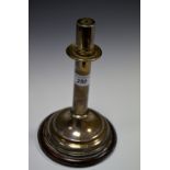 An Aesthetic Movement silver candlestick, in the manner of Dr Christopher Dresser,