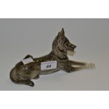 A Russian ceramic Alsation dog