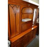 A Bradley furniture yew wood veneered sideboard,