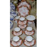 A Royal Crown Derby 2712 pattern tea service for six, comprising of cups and saucers, side plates,