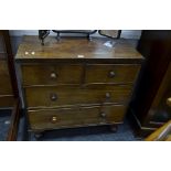 A 19th century chest of drawers,