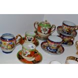 An oriental eggshell part tea service;