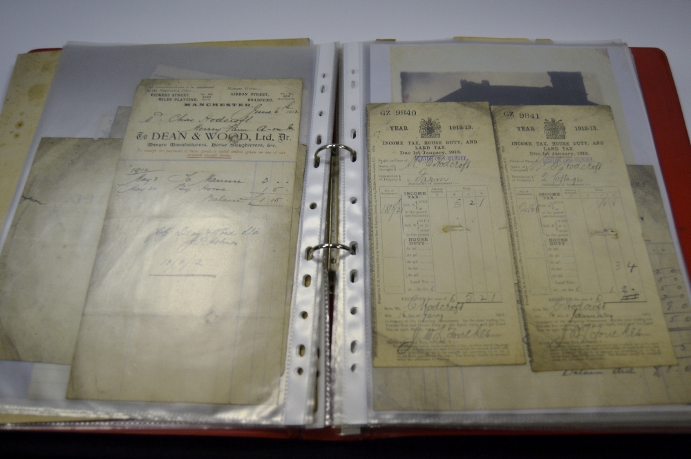 Ephemera - early 20th century invoices, for tailors, wheel wrights, blacksmith, seed merchants,