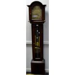 A 20th century longcase clock, brass dial ,