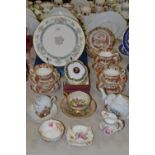 Ceramics - Royal Crown Derby, Derby Posies sugar bowl, cream jug, pin dish; Royal Crown Derby,