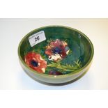 A Moorcroft Anemone pattern tube lined bowl
