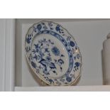 A  Meissen blue and white onion pattern bowl,