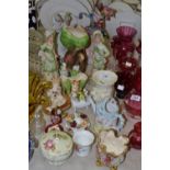 Decorative Ceramics - a pair of continental bisque porcelain figures;  Withernsea Fauna Ware;