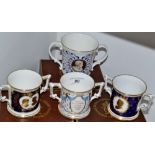 A Royal Crown Derby Royal Commemorative twin handled loving cup,