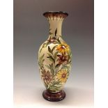 A Doulton Lambeth Faience slender ovoid vase, decorated by Matilda S Adams,