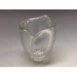 Tapio Wirkkala - Iittala - a glass vase of irregular form,