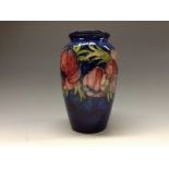 A Moorcroft  Clematis pattern ovoid vase,