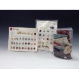 Buttons - a sample card of Tsewei Corporation buttons;  another,