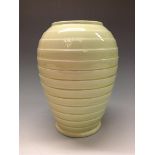 A Bretby ovoid vase, influenced by the designs of Keith Murray (1892-1981),