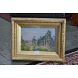 Continental School (19th century), Rolling Trees and Pasture, oil on board, unsigned,