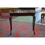 A George III Revival mahogany serpentine card table,