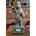 A Russian bear on faux malachite base