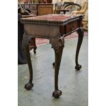 A Chippendale Revival mahogany card table,