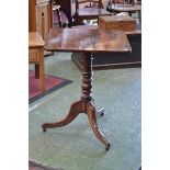 A George III rounded square occasional table,
