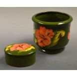 A Moorcroft Hibiscus pattern small jardiniere;