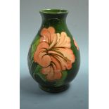 A Moorcroft Hibiscus pattern ovoid vase