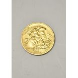 Coin, Great Britain, Gold Half Sovereign, 1912,