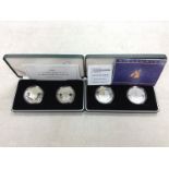 Coins, Royal Mint, Silver Proof Crowns, Guernsey & Alderney two coin set,