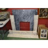 An Adam's style marble effect fireplace