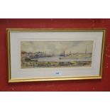 Norfolk School (early 20th century)
Great Yarmouth Harbour with Herring Luggers
watercolour,