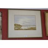 W McRobbie 
Scottish Loch
signed, dated 1935, watercolour, 25.5cm x 37.