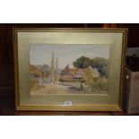 William Ramsey (early 20th century)
Village Life, Abinger, Surrey
signed, watercolour,